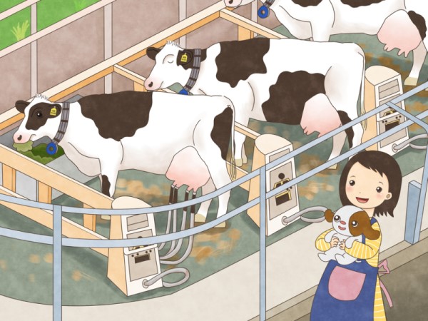 要讓乳牛吃好住好，才能產出品質優良的牛乳。