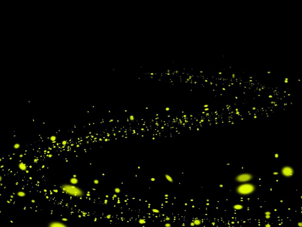 螢火蟲的螢光鋪成一條星光大道
