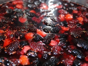 酸甜多汁的桑葚和同是春季水果的草莓，是製作果醬的好搭檔